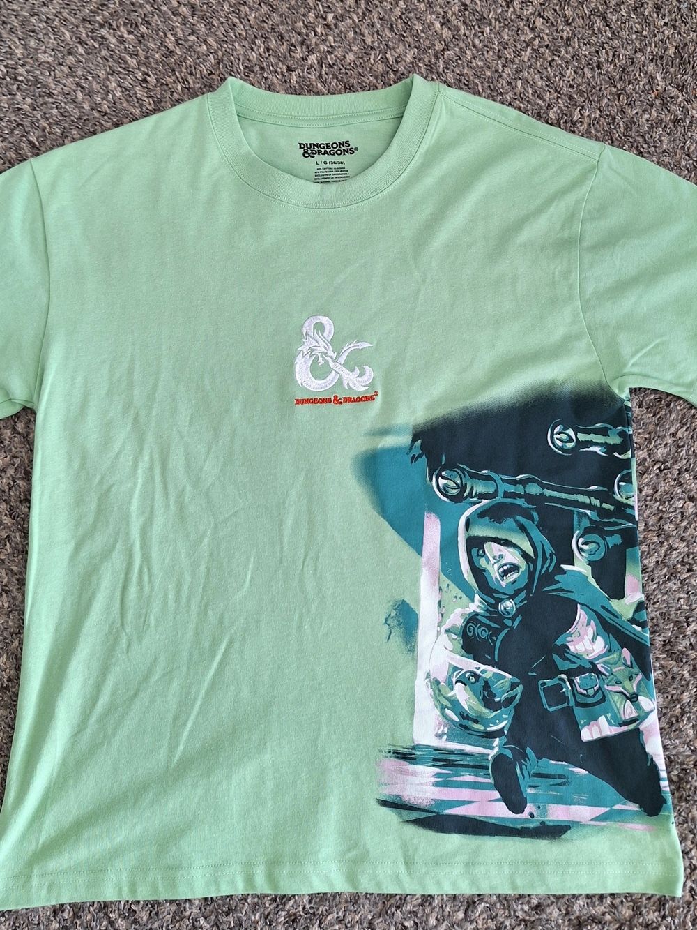 Dungeons & Dragons Men's Short-Sleeve Graphic Tee in Light Mint